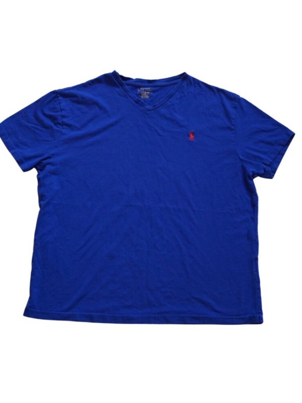 Ralph Lauren polo Royal Blue Pony Logo Tee 90s Style Preppy Classic Mens L‎
